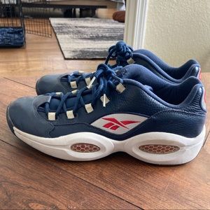 Allen Iverson Question Shoes Low Top Blue & Red Size 12
